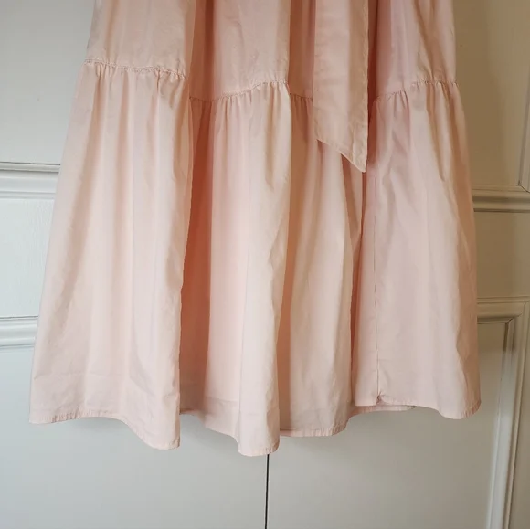 Ralph Lauren Pink Belted Cotton-Blend Tiered Dress | Size 8 - Picture 7 of 11